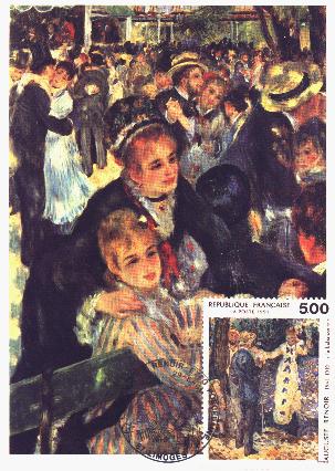 Carte postale : � le Moulin �, tableau de Renoir - Ceci n'est pas une carte-maximum (37 k)