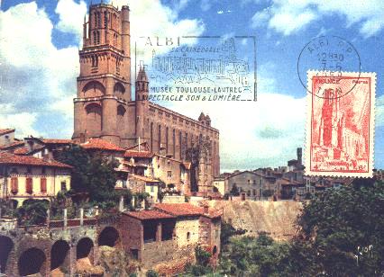 Carte-maximum : la cathedrale d'Albi - Tarn et Garonne - Midi-Pyrenees - France (34 k)