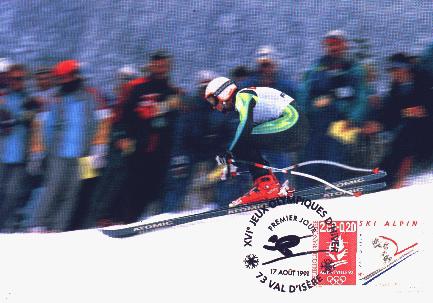 Carte-maximum : les Jeux Olympiques d'Albertville 1992 (26 k)