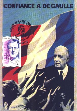 Carte-maximum : le General De Gaulle (30 k)