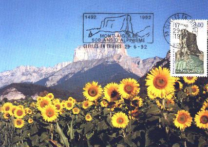 Carte-maximum : le Mont Aiguille (37 k)